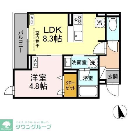 セレスティア栗原IIの物件間取画像